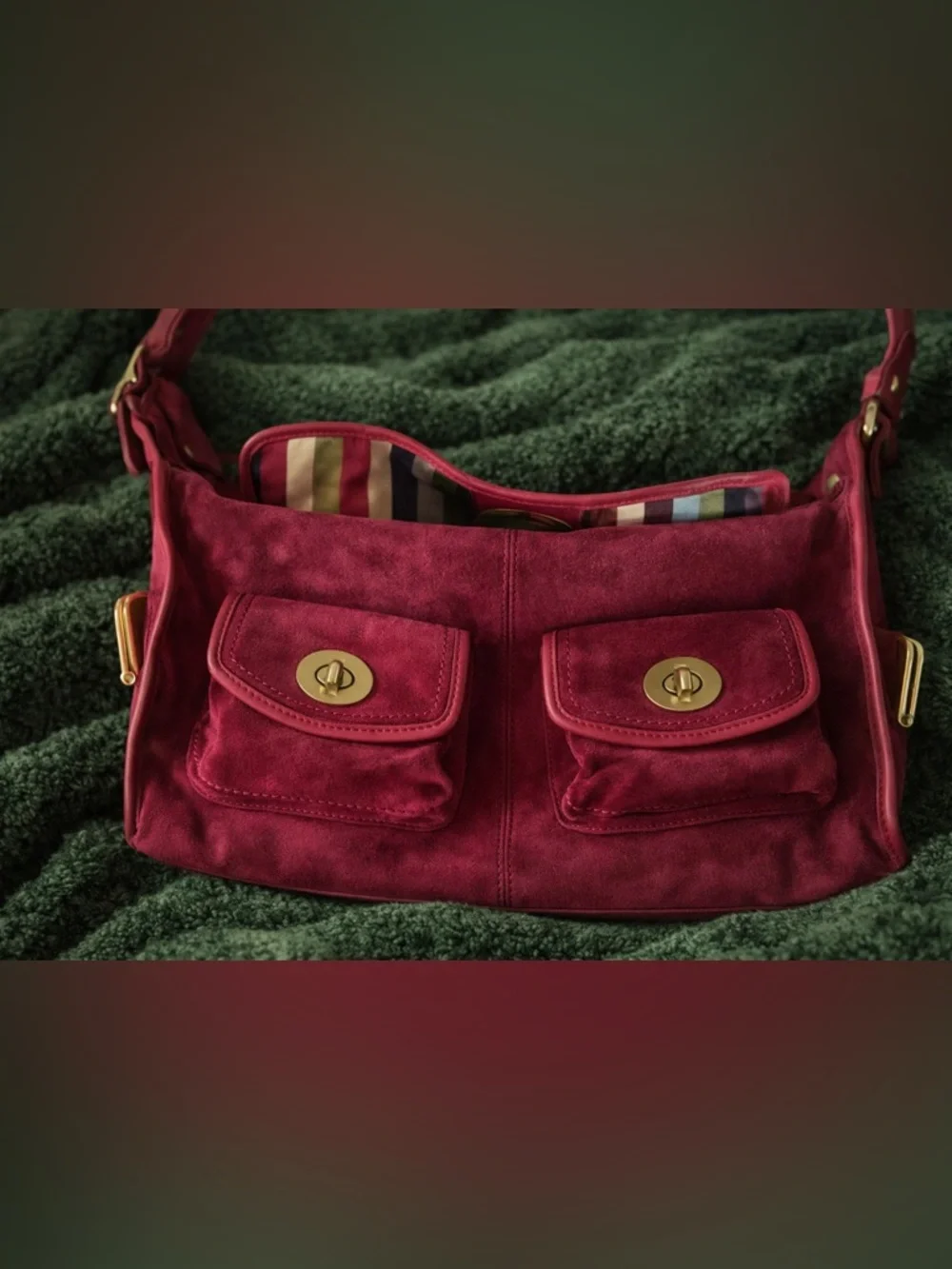 COACH 12797 Vintage Pink Archive Limited Edition Bleecker Suede Haversack Hobo - Picture 3 of 9